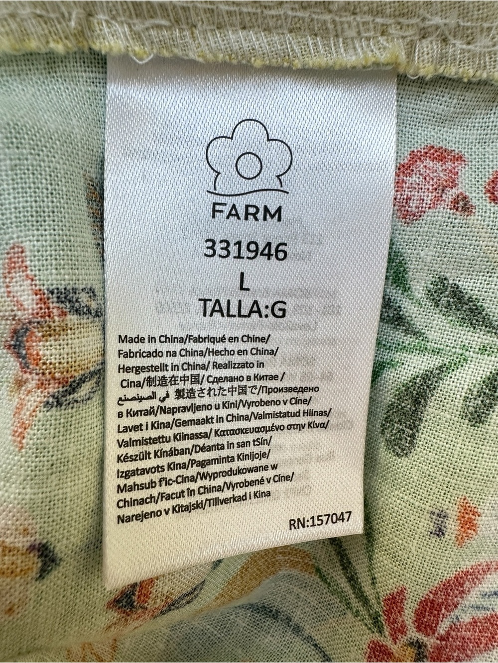 NWT FARM Rio Delicate Floral Stripes Linen Maxi Corset Dress L - Picture 10 of 13